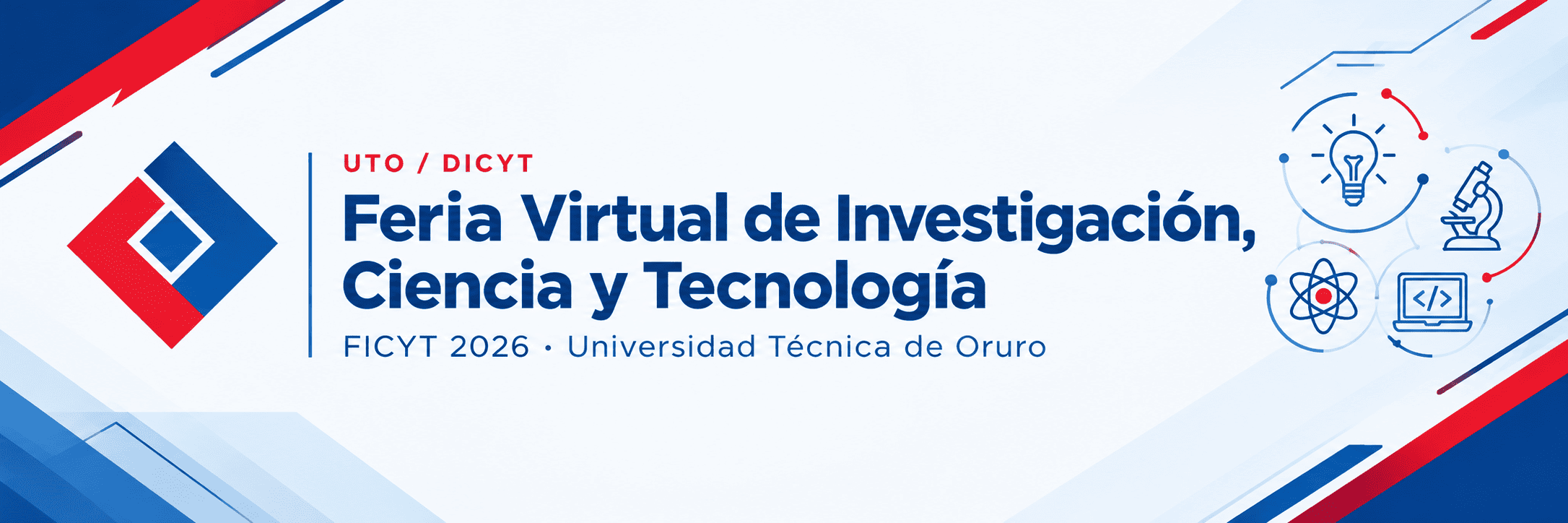 UTO / DICYT. Feria Virtual de Investigación, Ciencia y Tecnología. FICYT 2026 · Universidad Técnica de Oruro.